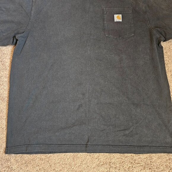 Carhartt Shirt Mens XL Black Pocket Relaxed Fit Loose Original Crewneck Read - Picture 9 of 12